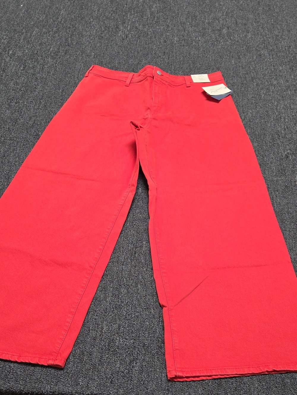 (#2C) Universal Thread Wide Leg Flare Jeans in Bright Red